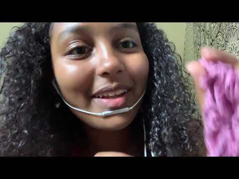 ASMR styling your hair (mouth sounds, hair clips, typing hair, claw clips)