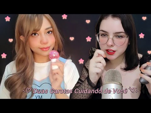 ASMR DUAS GAROTAS CUIDANDO DE VOCÊ, Vários Triggers para seu relaxamento,Colab com @Maduu1100  💖