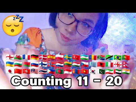ASMR Counting from 11 to 20 in Different Languages - Phone Tapping and Soft Speaking for Sleep🌛