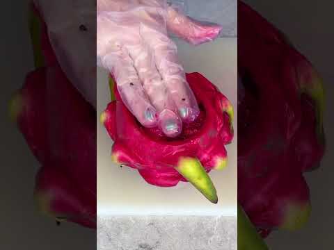 preparing dragonfruit filled with razz jelly, dehydrating fruit & dragonfruit smoothie! 🥤🍇😃 #shorts