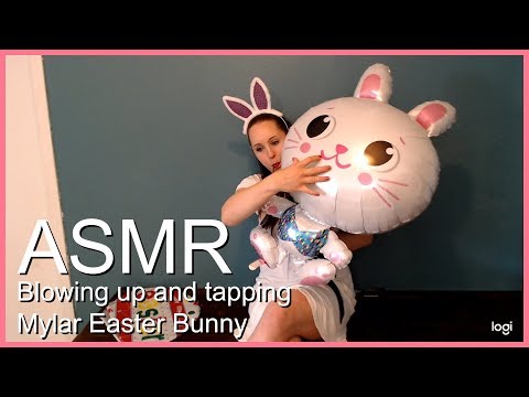 Blowingup Mylar balloon- Tapping, playing with
