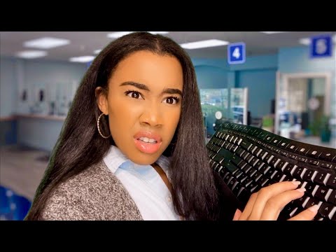 ASMR Rude DMV Role-play 🤬🚗 Typing And Writing Sounds ASMR | Customer Service Role-play