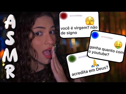 ASMR - RESPONDENDO PERGUNTAS E CONTANDO HISTÓRIAS ATÉ VOCÊ DORMIR 😴