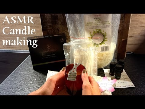 ASMR 🌙 Cozy candle making - DIY and Tapping (no talking)