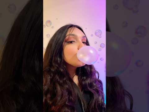 BUBBLE ASMR | blowing SMALL bubble popping sounds #asmr #bubblegum