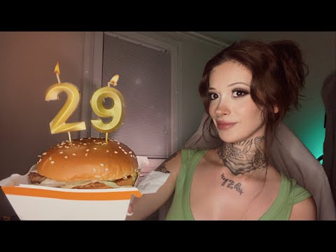 [türkçe asmr] dooom günümü kutlayalım 🎂🎁 | mukbang