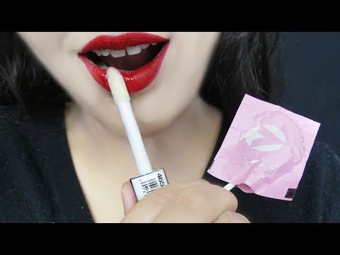 ASMR Lollipop & Lip Gloss Application