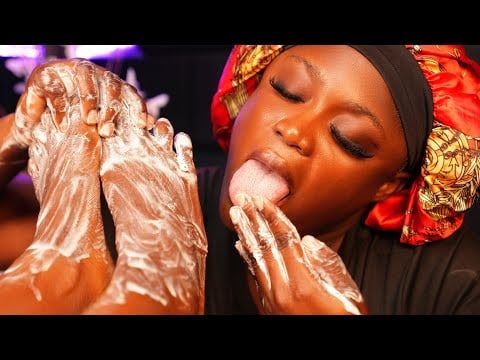 Asmr✨mouth sound foot scrub, feet candle massage,Armpit shaving,tickling,nail cut, scalp scratch