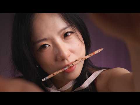 ASMR measure & draw on your FLEXIBLE face 🖌️