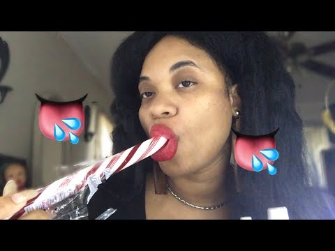 {ASMR} LICKING💦👅💦HUGE PEPPERMINT 💦👅SOUNDS