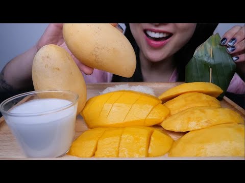 MANGO & STICKY RICE (ASMR EATING SOUNDS) NO TALKING | SAS-ASMR