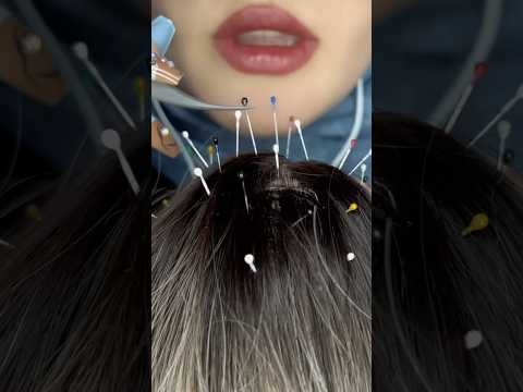 Pins Plucking 💆🏻‍♀️ #asmr #satisfying #visualtingle #asmrmassage #relax #asmrforsleep #shorts