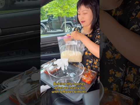 Behind the scenes, what we do with leftover kimchi… #food #eating #mukbang