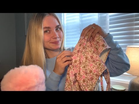 ASMR for Sleep | hair brushing & fabric sounds 💖