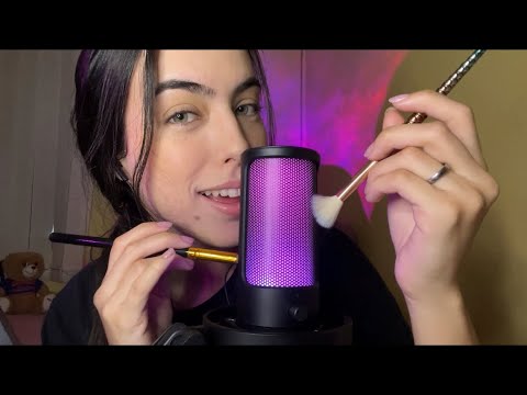 ASMR- PINCEL NO MICROFONE E PINCEL NA TELA!