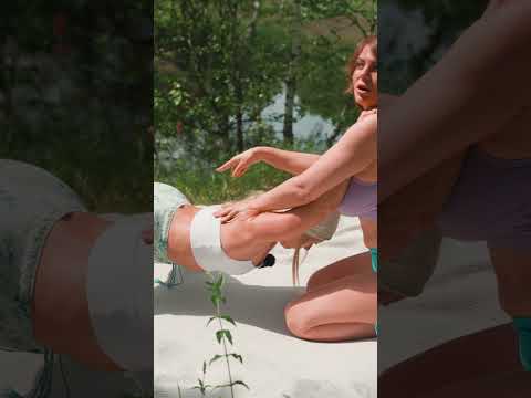 Woodland Wellness: Oksana’s Intense Massage & Stretch Session for funny Yulia #shorts