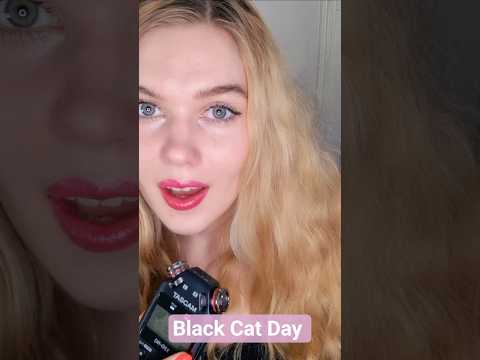 Soft ASMR for National Black Cat Day #asmrshorts   #whisperasmr   #tingles  #relaxingsounds  #asmr