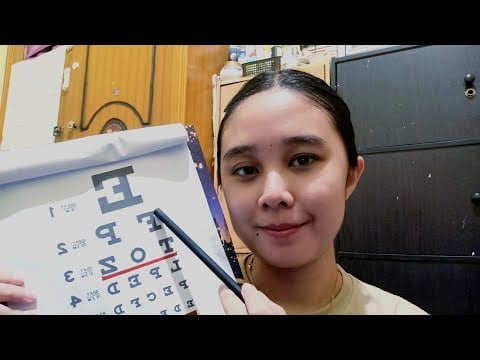 lofi asmr test pengejaan baca huruf dan pembacaan snellen chart - eye test, read and spelling test