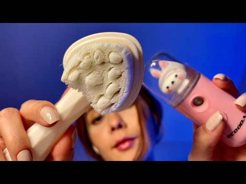 ASMR- SPA FACIAL REALISTA| LIMPEZA, HIDRATAÇÃO E MASSAGEM NO SEU ROSTINHO