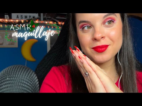 ASMR Maquillaje festivo para Navidad ~ susurros, tapping…♡