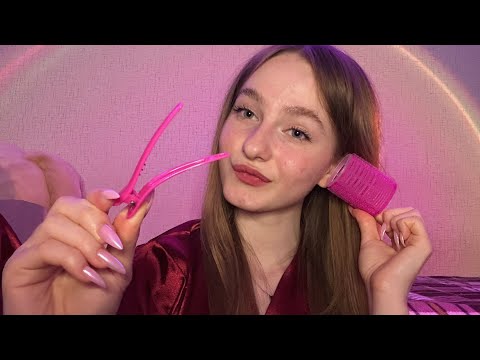 ☀︎ ASMR сделаем тебе ночную укладку ☀︎