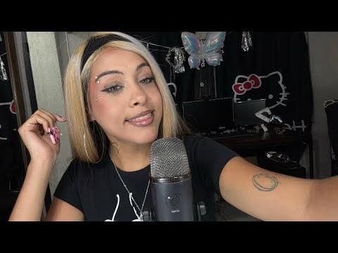 ASMR TONGUE CLICKING + Nails sounds + (fish bowl/eco)
