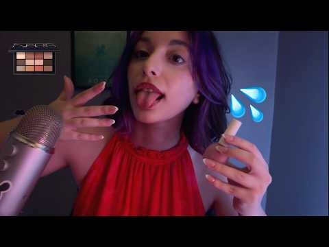 Türkçe ASMR - Spit painting makyajını yapıyorum.