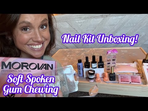 ASMR |  Nail Kit Unboxing! 💅 Soft Spoken Gum Chewing 😴 ✨