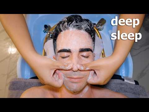 ASMR: I was OUT 😴 Relaxing Thai Headspa Water Massage for Deep Sleep