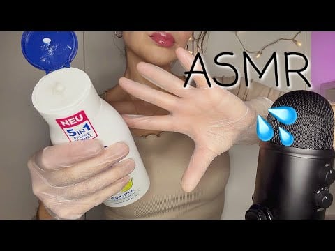 ASMR LOTION SOUNDS WITH SMALL VINYL GLOVES 💦😌 (No Talking)