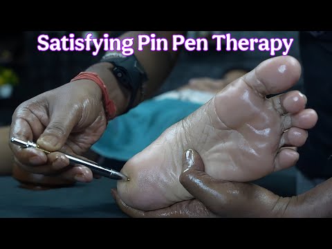 Pin Pen Foot Massage ASMR | Pressure Point Relief & Tingle for Sleep #footmassage #asmr