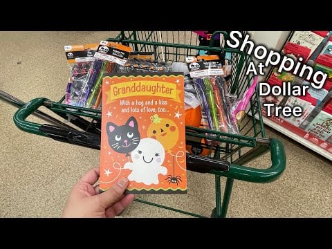 ASMR 🛒 🎃 👻 Halloween Shopping at Dollar Tree 🧡Crinkle Sounds for The children in my neighborhood