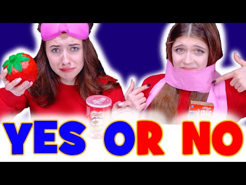 ASMR Eating Only Red Color Yes or No Challenge