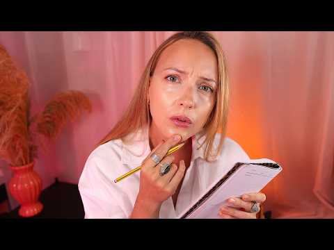 ASMR Model Assessment | trialling props, analysing you, asking questions, taking you in