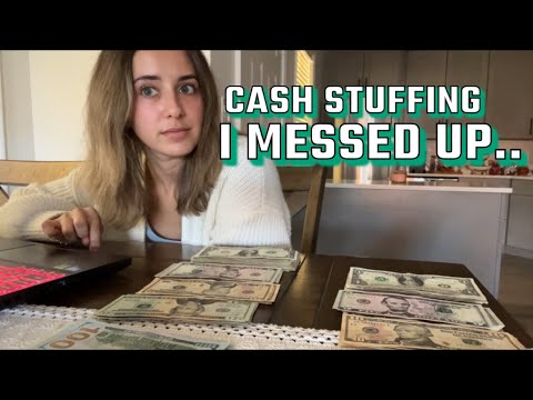 ASMR Cash Stuffing Budget, But I Messed Up! 😩💵