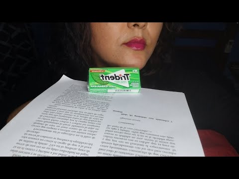 ASMR Te comparto porque estuve ausente y un poco de lectura, masticando chicle