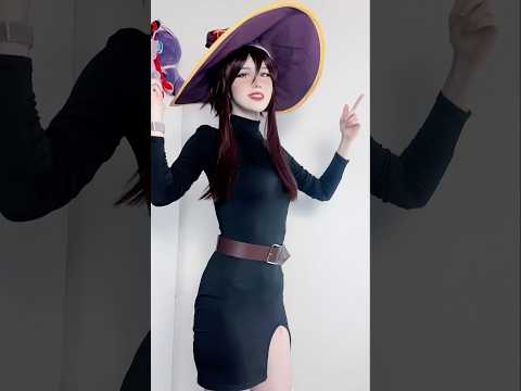 With hat or without is better? #cosplay #anime #cosplayer #konosuba #megumin