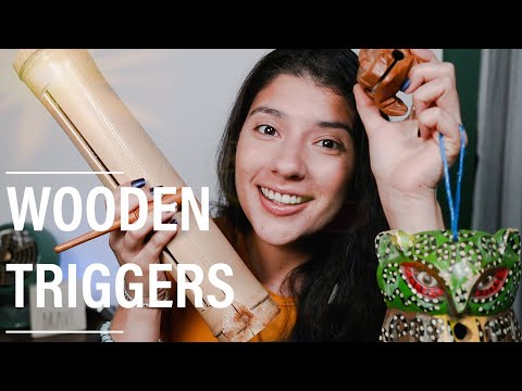 ASMR WOODEN TRIGGERS | TAPPING AND SCRATCHING ON WOOD | RELAXING WOOD TRIGGERS