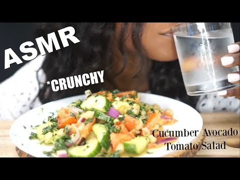 🌱ASMR Cucumber Avocado Tomato Salad (No Talking)