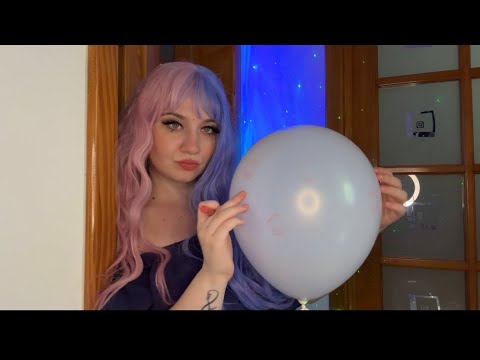 BALLOONS Asmr | Blowing, Kissing, Spit Painting + Popping Balloons 🎈