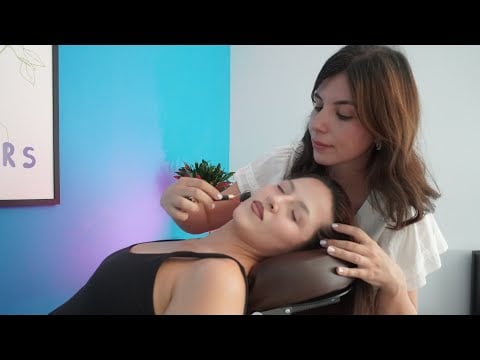 ASMR Indian Head Massage & Ear Acupressure | Face, Shoulders, Back RELAXATION | Real Person Therapy
