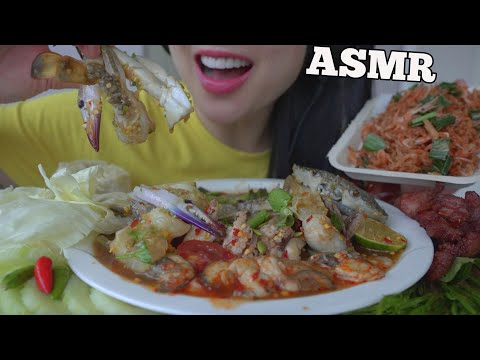 ASMR SPICY SEAFOOD *MARINATED RAW BLUE CRAB + OYSTER + OCTOPUS (EATING SOUND) NO TALKING | SAS-ASMR