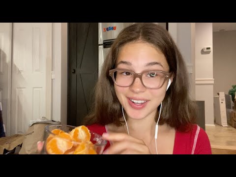 Asmr peeling clementines on my kitchen floor 🤗