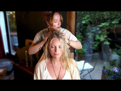 ASMR Reiki Scalp Massage | Hair Play & Scalp Hair Attention ✨ with Spa Consultation + Smoke Healing
