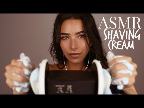 ASMR Shaving Foam in Your Ears (Crackling sounds, foam sounds, whispering, lotion sounds)