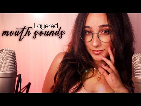 ASMR | Layered Mouth Sounds Ear-to-Ear  💖 (w/ black screen)
