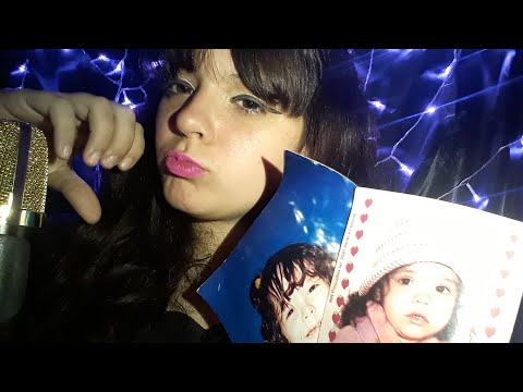 ASMR MOSTRANDO MINHAS FOTOS ANTIGAS. (TAPPING E ARRANHÕES)