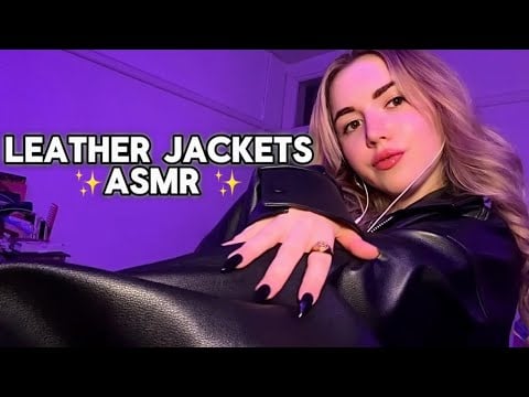 ASMR Leather Jacket Sounds ✨ | Gentle Rustles & Whispered Textures 🎙️