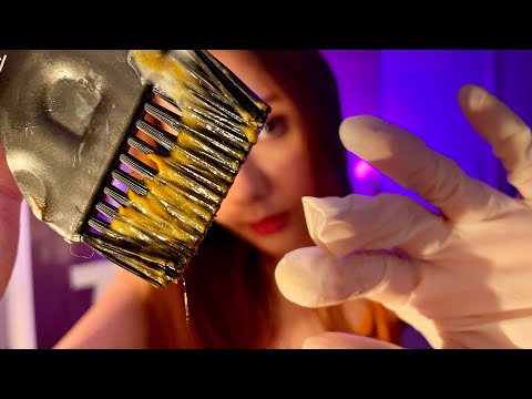 ASMR- VOU PINTAR SEU CABELO E VOCE VAI DORMIR