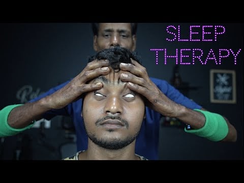 Old School Barber Doing Sleepy ASMR Head Massage | Forehead Tapping And Neck Cracking ASMR